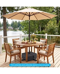 Sugift 90 Lbs Sand-Fillable Umbrella Base Weight