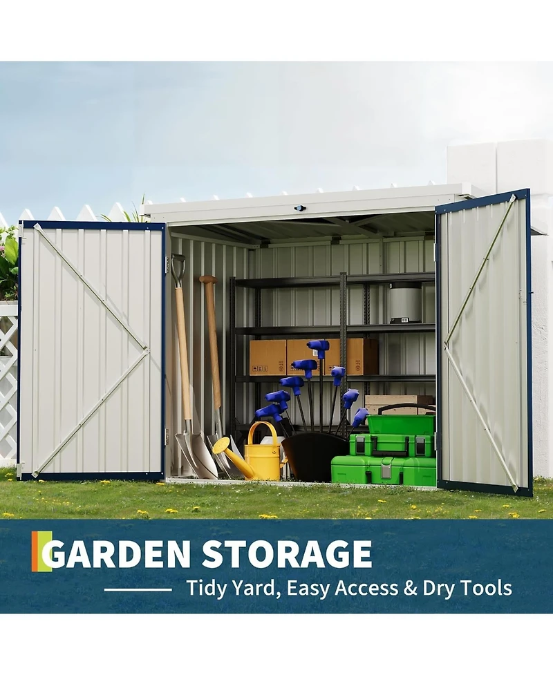 gaomon Spacious Weather-Double Front Doors and Top Opening - Secure and Durable Waste Bin Enclosure