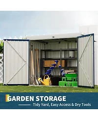 gaomon Spacious Weather-Double Front Doors and Top Opening - Secure and Durable Waste Bin Enclosure