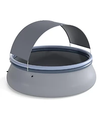Sugift Inflatable Pool with Sunshade Canopy and 2 Air Chambers