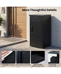 Gouun Outdoor Package Delivery Box with Anti-Theft Board and Lockable Front Door