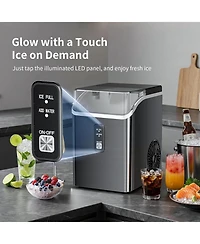 Cowsar Nugget Ice Maker, 33 lbs/Day Pebble Ice, Self-Cleaning