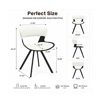 LeisureMod Murray Modern Dining Chair, Set of 2