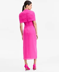 Lapointe X Macy's Women's Mock-Neck Midi Ruched Wrap Dress, Exclusive