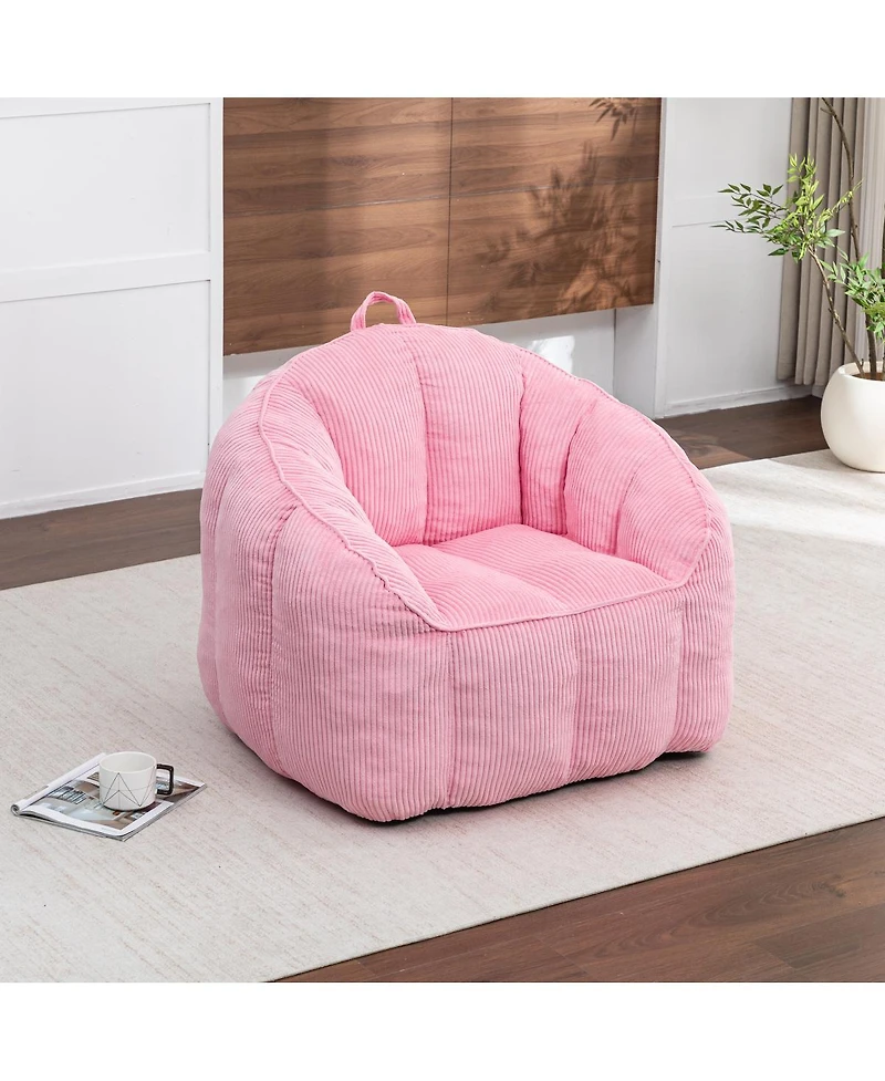 Streamdale Furniture Giant Corduroy Bean Bag Chair with Armrests for Adults and Teens
