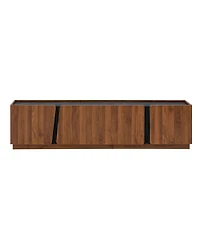 Streamdale Furniture Modern Storage Cabinet with Rounded Corners and Marble Top