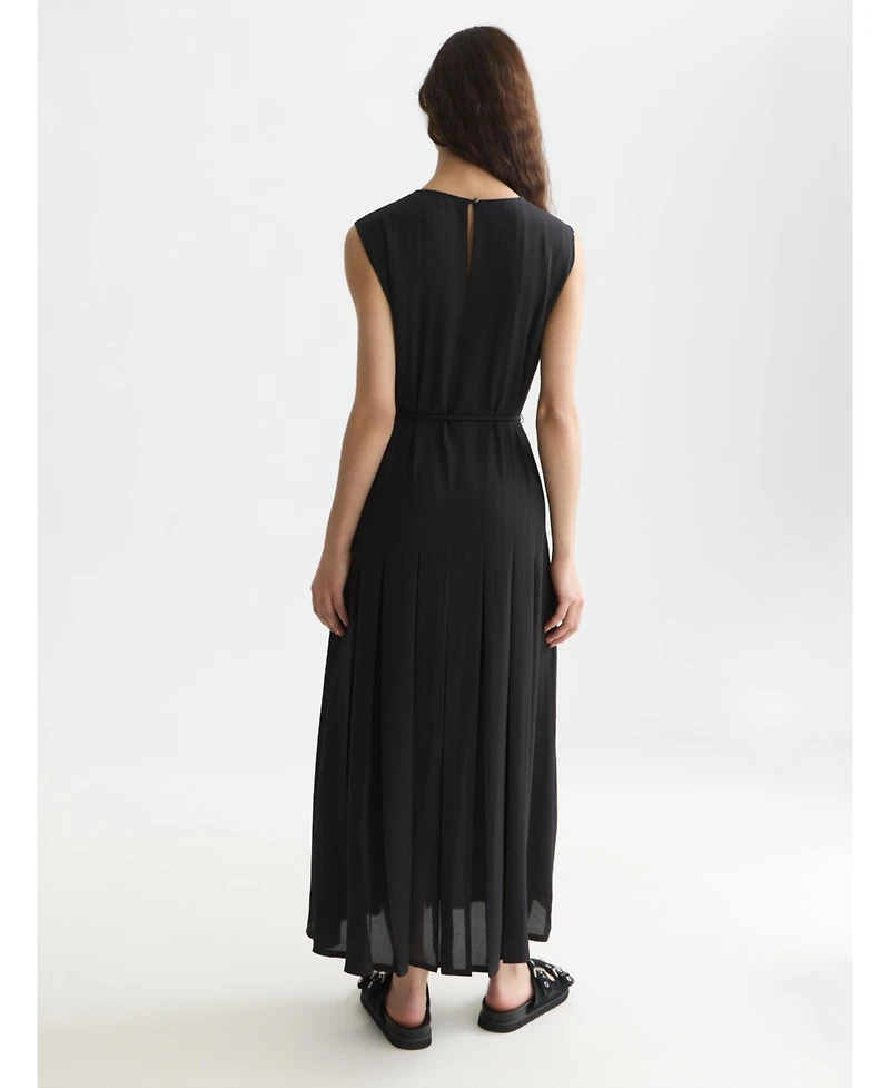 Scotch & Soda Women's and Dresses Pleated Ankle Length Dress, Meteorite