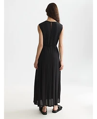 Scotch & Soda Women's and Dresses Pleated Ankle Length Dress, Meteorite