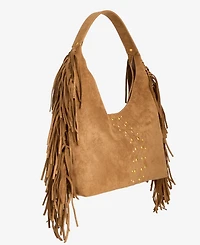 Style & Co Fringed Faux-Suede Hobo Bag, Macy's Exclusive