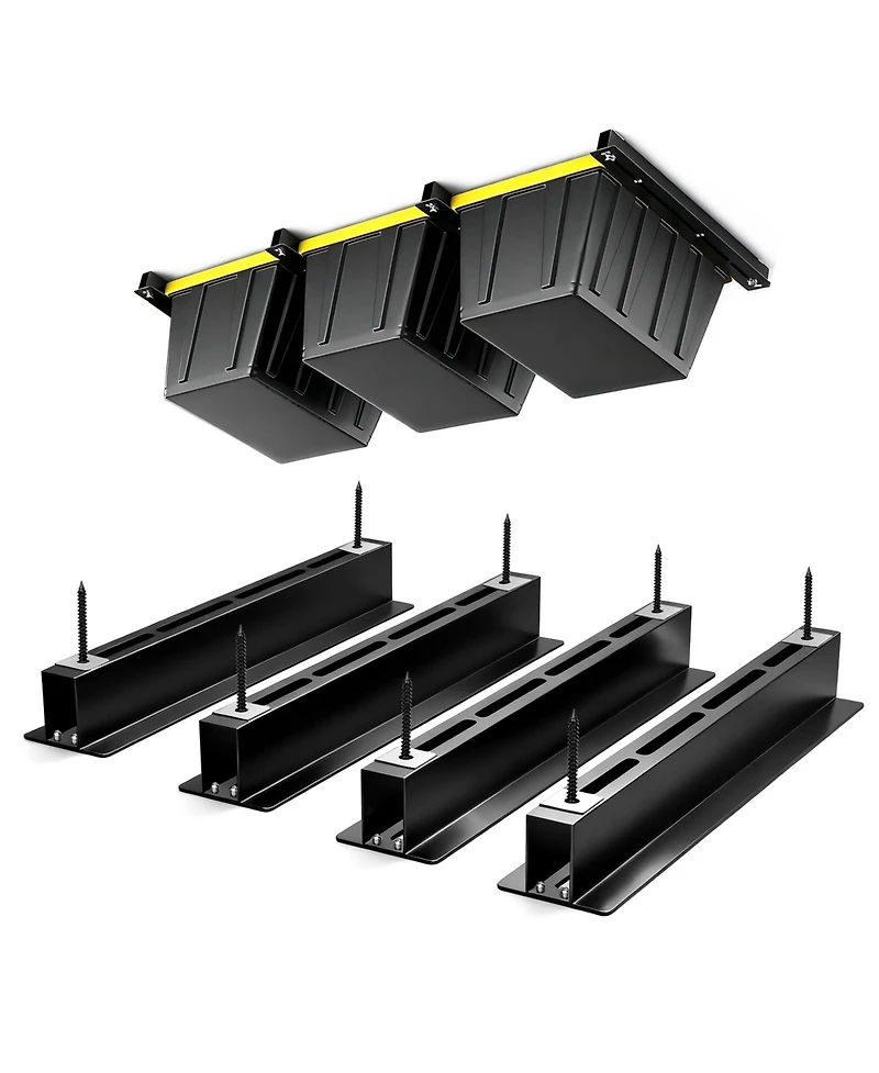 Xdovet Overhead Ceiling Mount Bin Rail Storage System