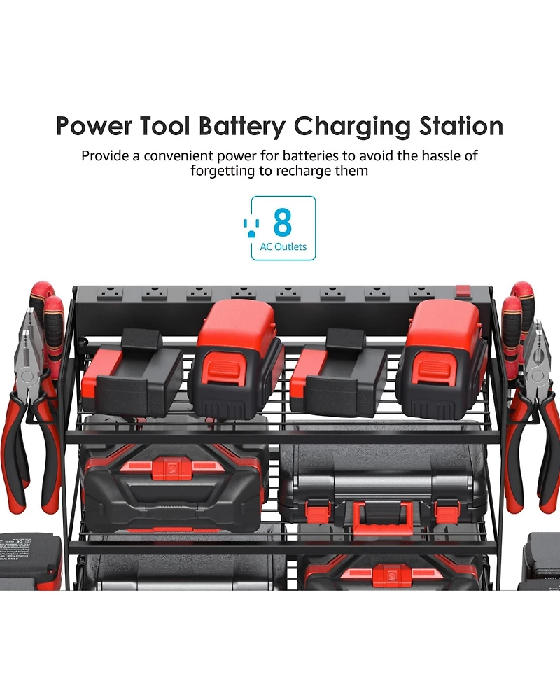Xdovet Three-tier wall-mounted tool storage rack