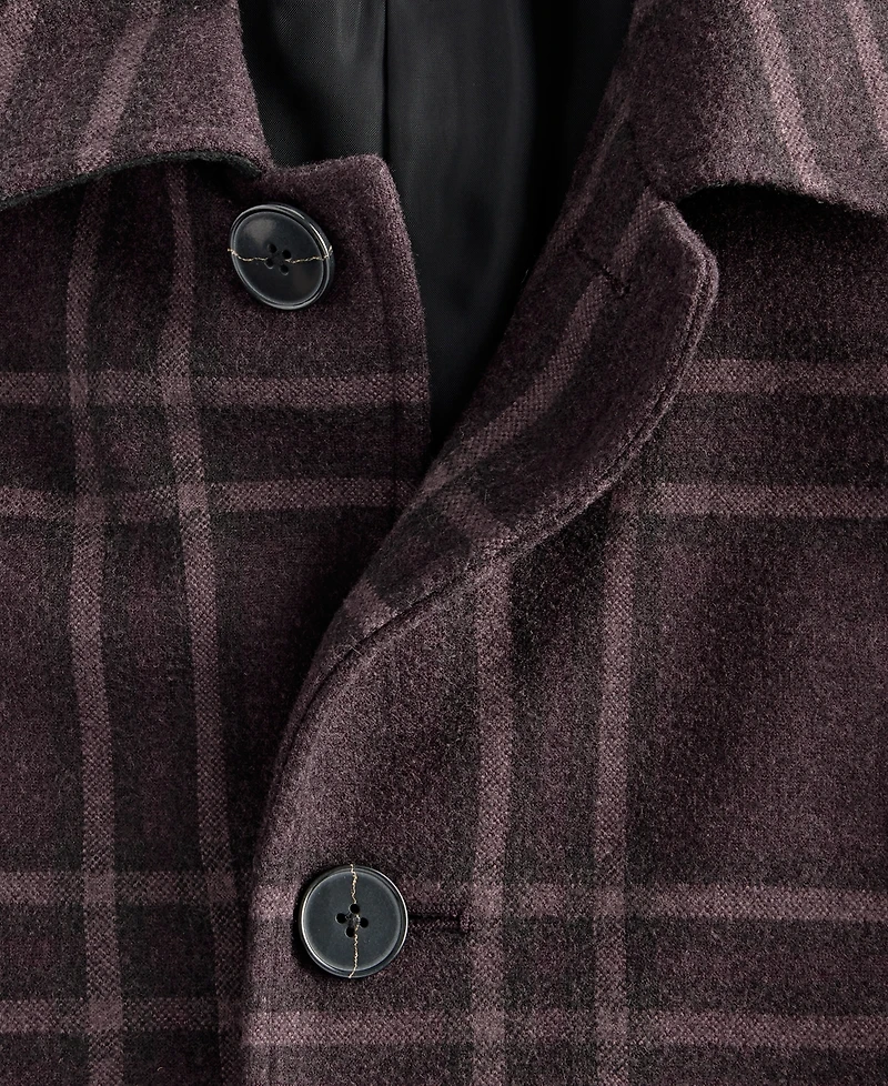 Alfani Men's Blake Window-Pane Plaid Coat, Macy's Exclusive