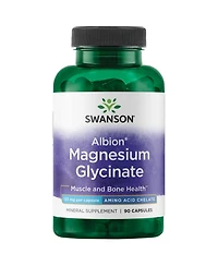 Swanson Albion Magnesium Glycinate 133 Milligram Chelated Magnesium Supplement, 90 Capsules