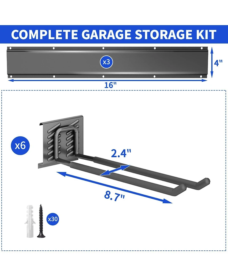 Xdovet Wall Mount Garden Organizer with Hooks