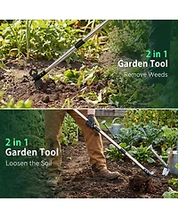 Xdovet Weed Puller Long Handle Steel Garden Tool