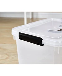 Xdovet Stackable Plastic Storage Bins with Lids