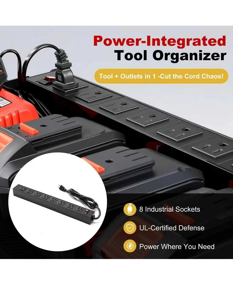 Xdovet Power Tool Organizer Wall Mount Charging Station Drill Holder 8 Outlet Gift Men
