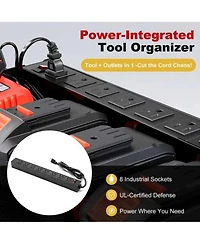Xdovet Power Tool Organizer Wall Mount Charging Station Drill Holder 8 Outlet Gift Men