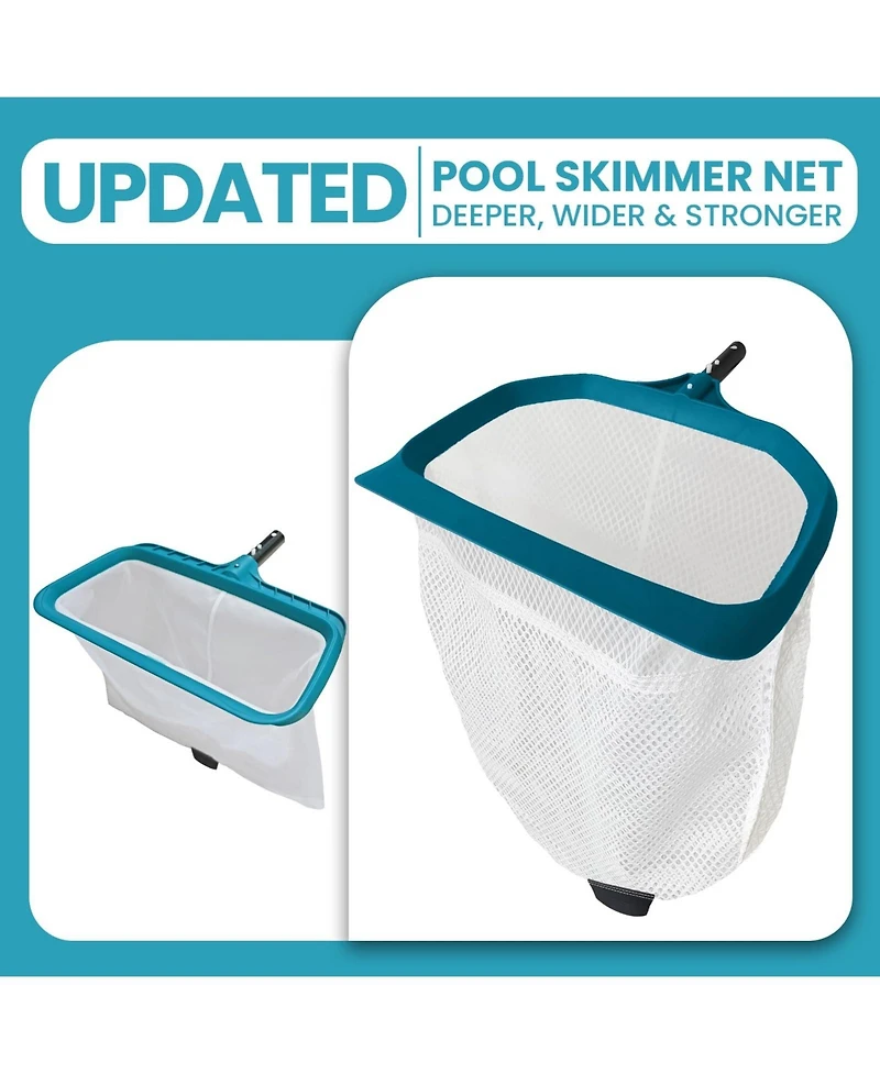Xdovet Pool Skimmer Net Leaf Rake Wide Mesh Debris Cleaner