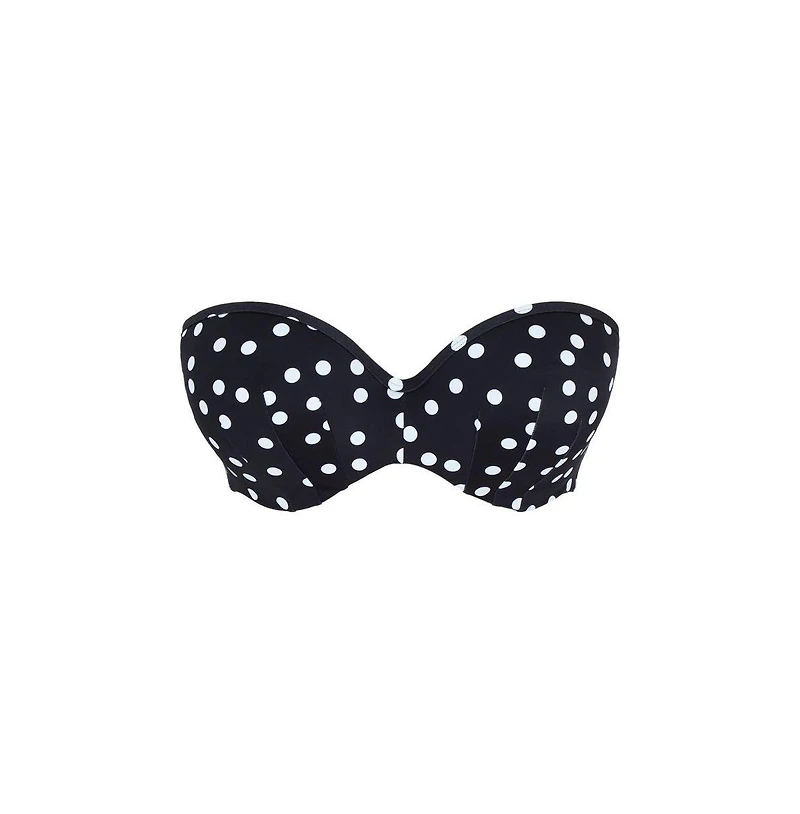 Panache Lingerie Women's Polka Dot Scarlett Underwire Padded Bandeau Bikini Swim Bra