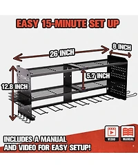 Xdovet Power Tool Organizer Wall Mount Metal Drill Holder Garage Storage Rack