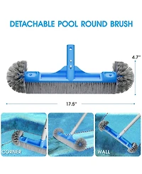 Xdovet Pool Cleaning Kit Skimmer Net Brush Chlorine Floater Scrubber