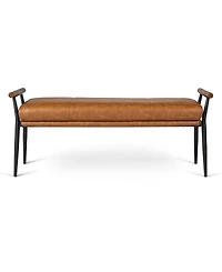 Glitzhome Modern 20.5" Metal Upholstered Bench