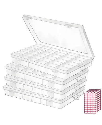 Xdovet Plastic Organizer Box Adjustable Dividers Bead Craft Fishing Tackle Storage