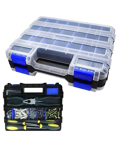 Xdovet Tools Organizer Box Small Parts Storage Compartment Hardware Dividers Screws Nuts Bolts
