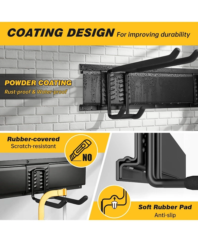 Xdovet Wall Mount Garden Tool Organizer Metal Hook Rack