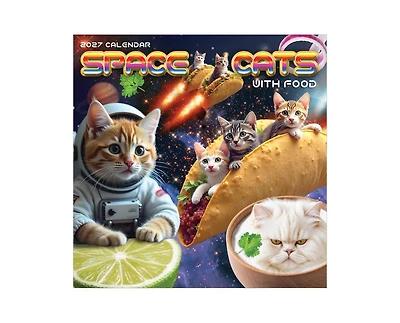 Tf Publishing Paper Goods 2027 Space Cats Wall Calendar