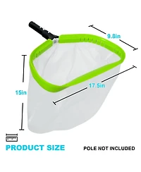 Xdovet Pool Net Ultra Fine Mesh Leaf Skimmer Aluminum Frame Nylon Deep Bag