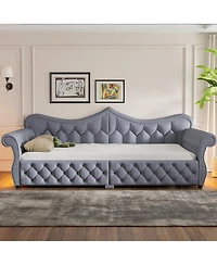 Streamdale Furniture Upholstered Led Daybed with Nailhead Trim