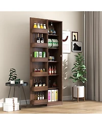 Streamdale Furniture Freestanding Kitchen Pantry Cabinet with Doors and Shelves
