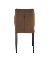 Streamdale Furniture Set of 3 Shell-Pattern Dining Chairs Ergonomic Tech Fabric 37 High