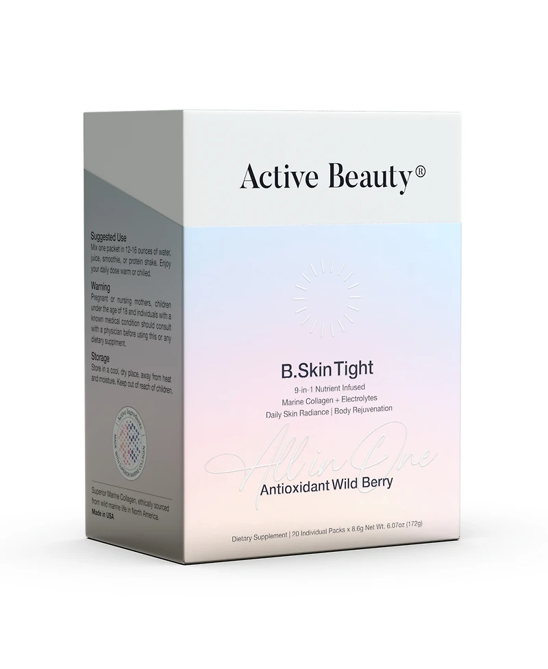 Active Beauty B. Skin Tight 9-in-1 Nutrient-Infused Marine Collagen + Electrolytes