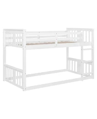 Streamdale Furniture Twin Over Twin Bunk Bed with Ladder