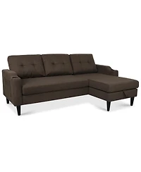 Streamdale Furniture 75'' Modern Fabric Sofa with Storage and Comfortable Pp Cotton Cushions