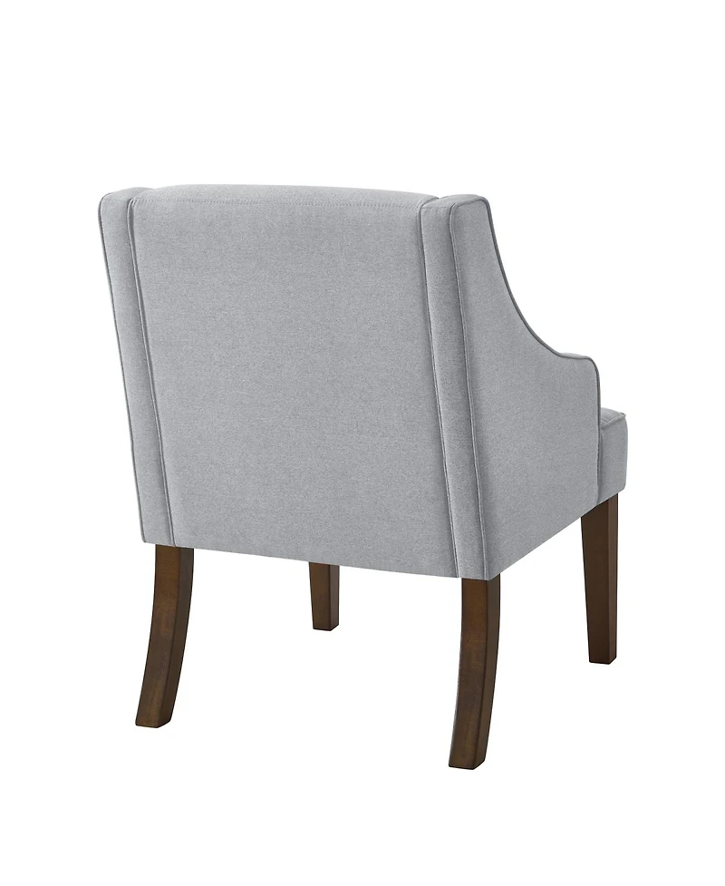 Streamdale Furniture Mid-Century Modern Upholstered Fabric Accent Chair with Solid Wood Legs