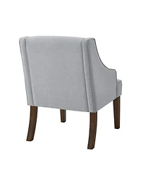 Streamdale Furniture Mid-Century Modern Upholstered Fabric Accent Chair with Solid Wood Legs