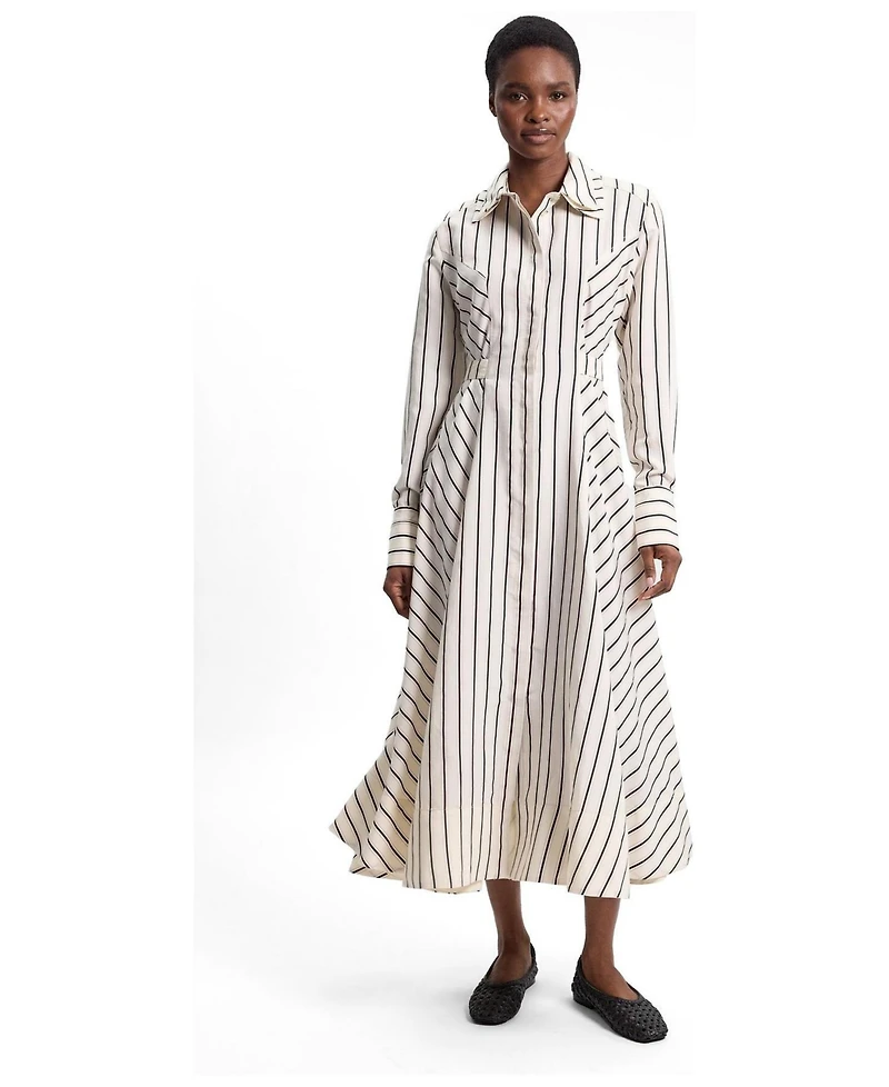 Karen Millen Women's Stripe Midi Dress