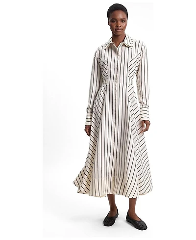 Karen Millen Women's Stripe Midi Dress