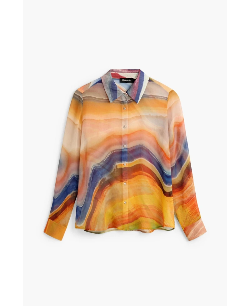 Desigual Women's Printed Long Sleeve Blouse