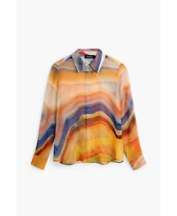 Desigual Women's Printed Long Sleeve Blouse