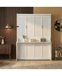 Streamdale Furniture Queen Size Vertical Murphy Bed with Desk
