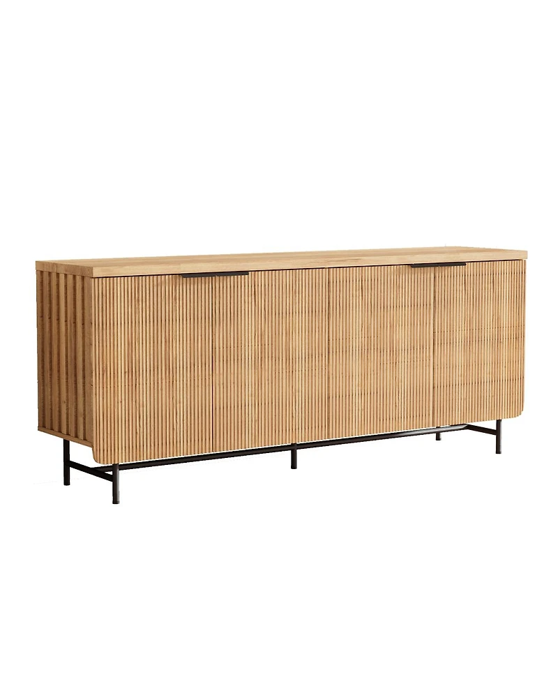 Streamdale Furniture 68'' Modern Scandinavian Led Sideboard Buffet Cabinet