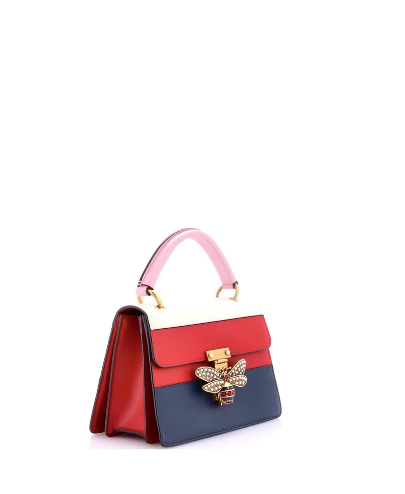 Pre-Owned Gucci Small Queen Margaret Top Handle Bag Colorblock Leather