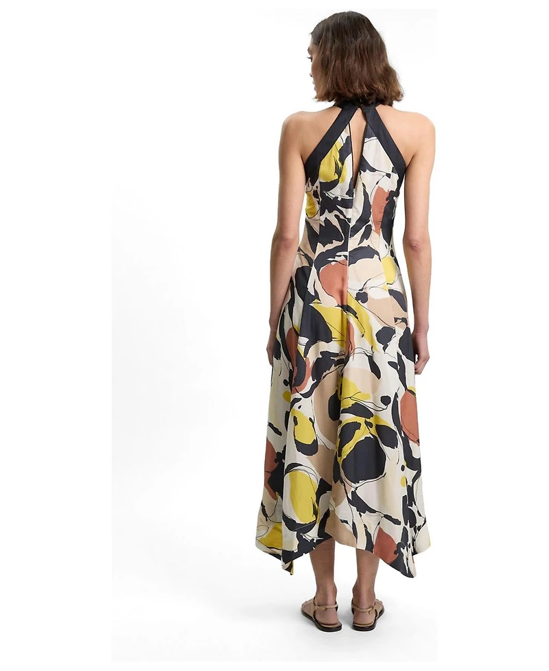 Karen Millen Women's Abstract Print Halter Maxi Dress