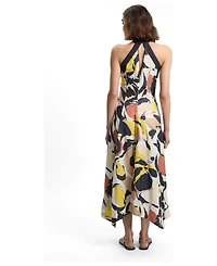 Karen Millen Women's Abstract Print Halter Maxi Dress