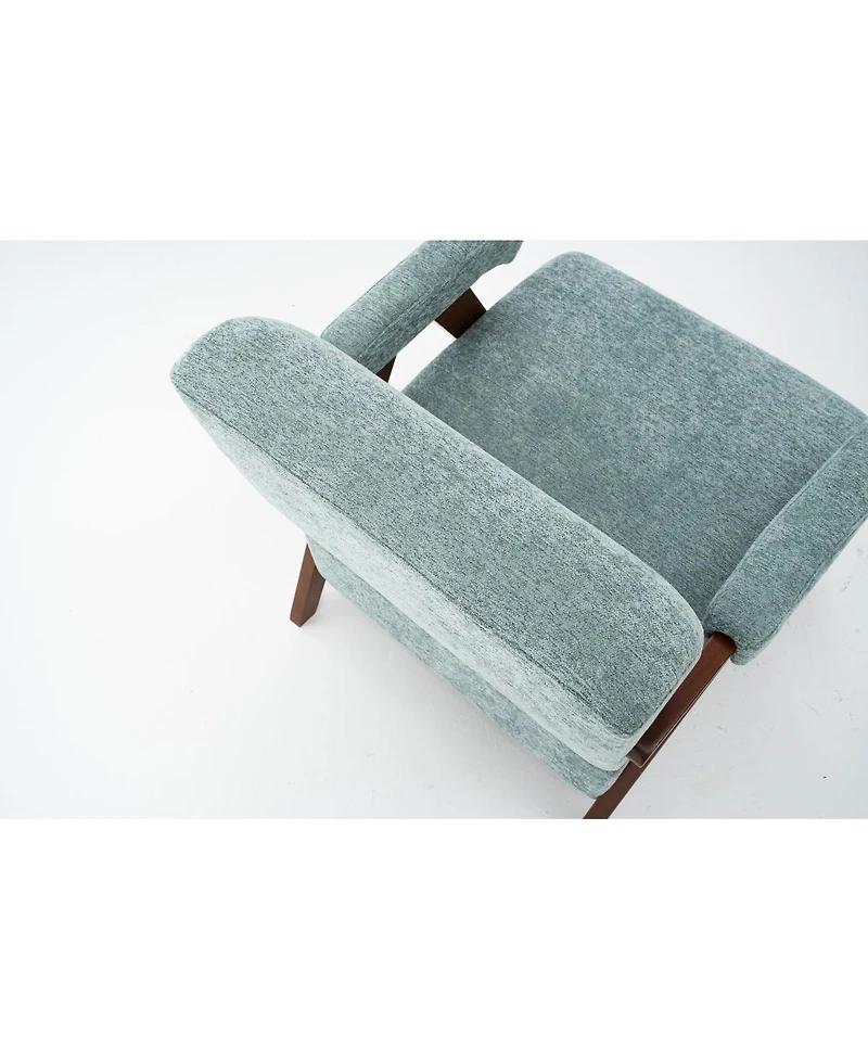 Streamdale Furniture Mid-Century Modern Tufted Accent Chair with Solid Wood Frame